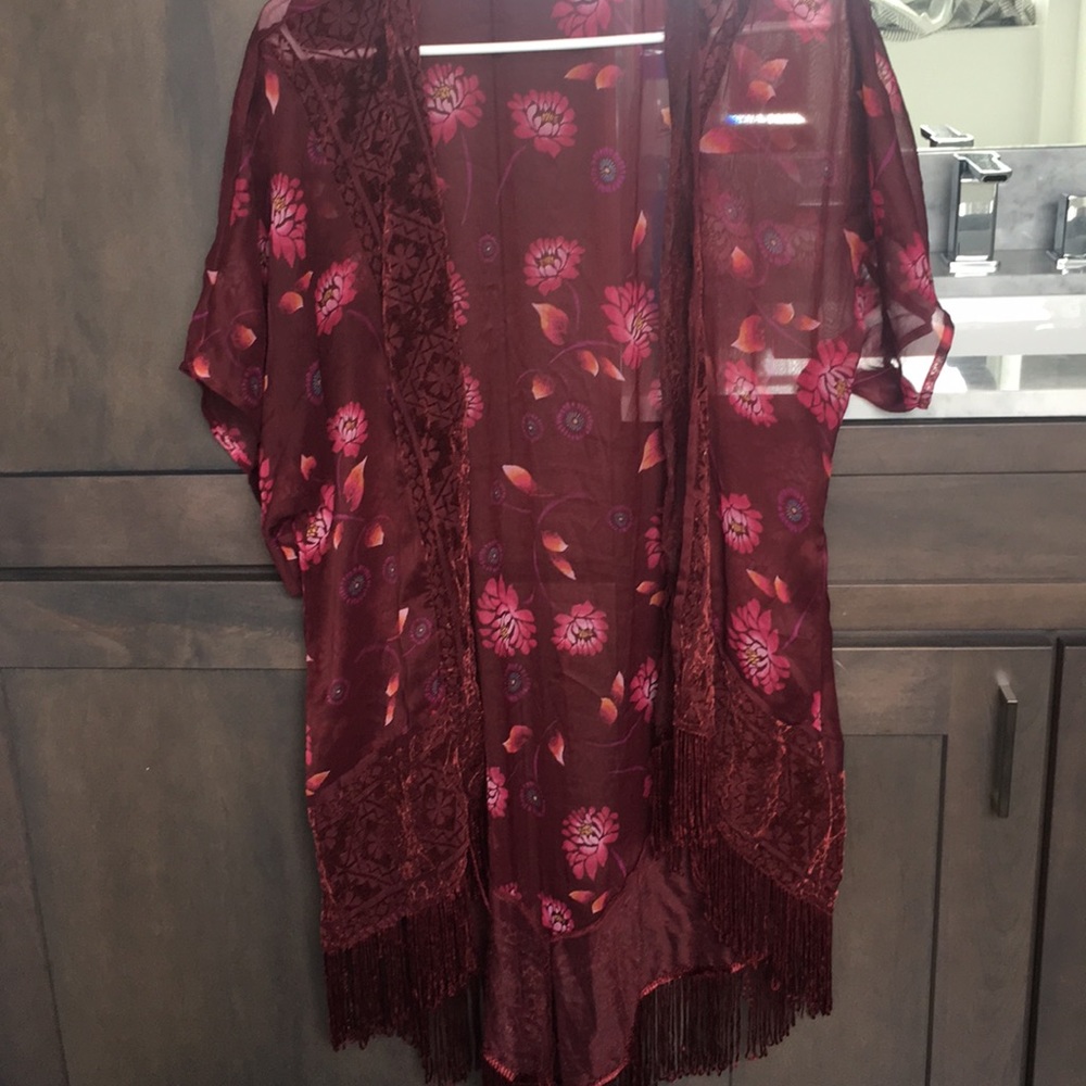 Hollister M/L throw over - velvet and sheer